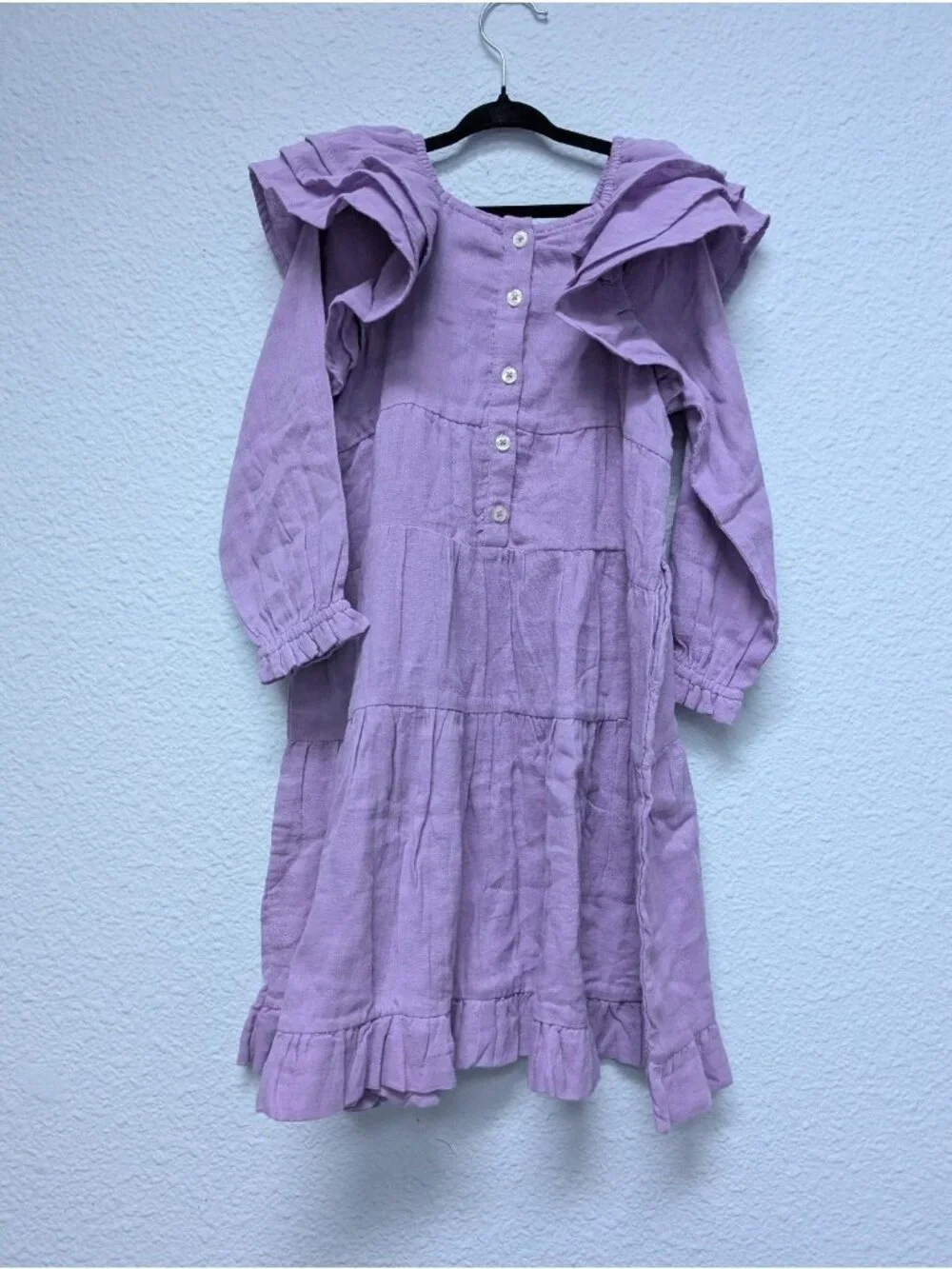 Kate Quinn Organic Cotton Gauze Orchid Bloom Angelica Dress 5Y Purple